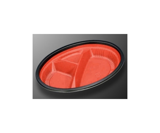 中央化学 弁当容器 CT WF-小判 23A-32 赤黒-BK 身L 600枚 31773 1ケース(ご注文単位1ケース)【直送品】