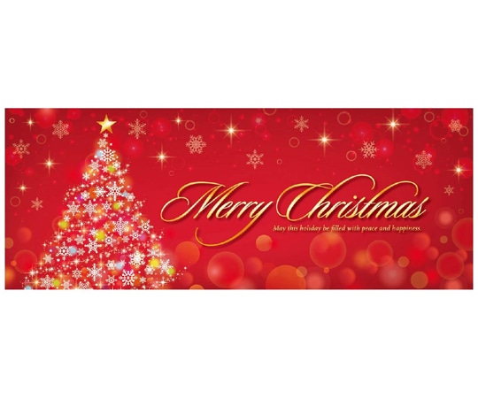 アズワン カラフルクリスマス パラポスター 両面 77×30cm 10枚入 38-119-7-1 1個(ご注文単位1個)【直送品】