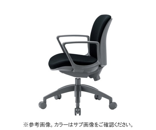 アイコ チェア ローバックサークル肘タイプ ブラック 布張り OA-2115BJ(FG3)BK 1個(ご注文単位1個)【直送品】