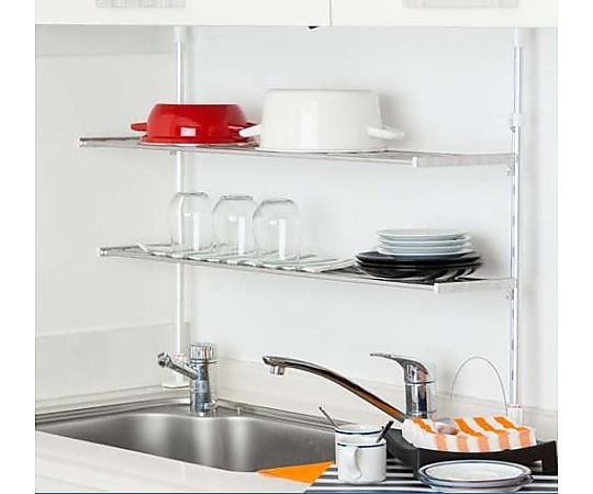 エスコ 617x236x550-900mm 突っ張りキッチン収納棚 EA951FE-20A 1組（ご注文単位1組）【直送品】