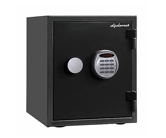 エスコ 352x467x 420mm 耐水・耐火金庫(黒) EA961KD-22 1台(ご注文単位1台)【直送品】