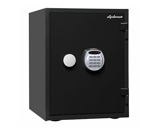 エスコ 404x474x 522mm 耐水・耐火金庫(黒) EA961KD-23 1台(ご注文単位1台)【直送品】