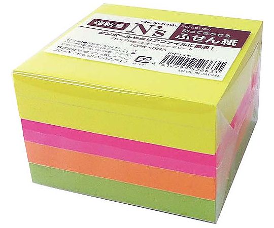 アックスコーポレーション N's強粘着ふせん 75×75 ネオン 5冊入 KNSF-06 1パック(ご注文単位1パック)【直送品】