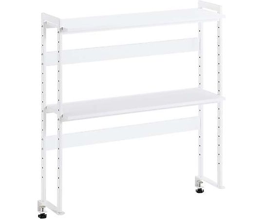 林製作所 デスク周りデスクラック2段W800スノーホワイト 13-004MH-5 1台(ご注文単位1台)【直送品】