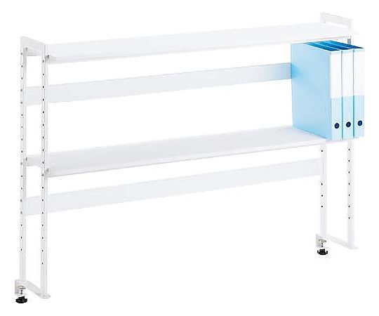 林製作所 デスク周りデスクラック2段W1200スノーホワイト 13-004MH-7 1台(ご注文単位1台)【直送品】