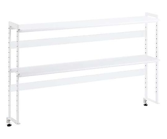 林製作所 デスク周りデスクラック2段W1400スノーホワイト 13-004MH-8 1台(ご注文単位1台)【直送品】