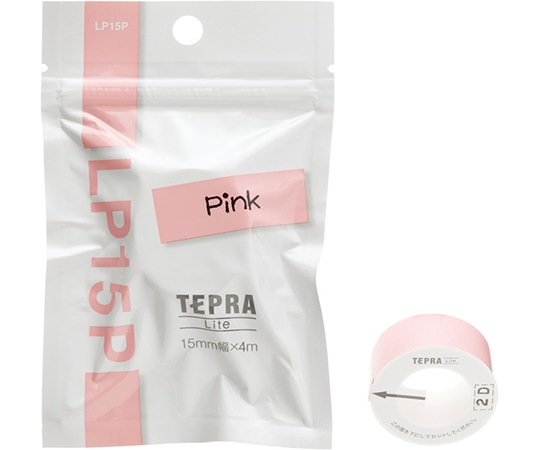 キングジム テプラ Liteテープ ピンク LP15P 1個(ご注文単位1個)【直送品】