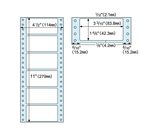 ヒサゴ ドットプリンタ用ラベル タック6面 角丸 1箱(1500枚入) SB354 1箱(ご注文単位1箱)【直送品】