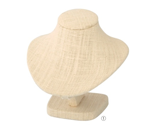 ストア・エキスプレス ネックレススタンド 小 木製 布張り 61-152-12-1 1個（ご注文単位1個）【直送品】