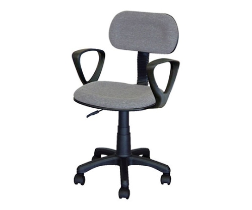 ナカバヤシ OAチェア ローバック肘付き グレー CNE-102N/B 1個(ご注文単位1個)【直送品】