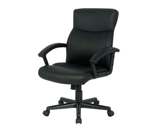ナカバヤシ OAレザーチェア ローバック ブラック CNL-501BK 1個(ご注文単位1個)【直送品】