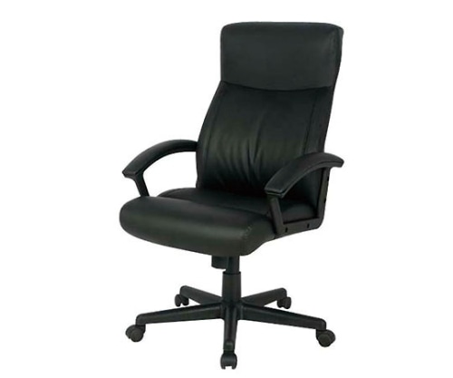 ナカバヤシ OAレザーチェア ハイバック ブラック CNL-601BK 1個(ご注文単位1個)【直送品】