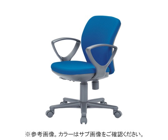 アイコ チェア セミローバックサークル肘タイプ ブルー 布張り OA-1055EJ(FG3)BU 1個(ご注文単位1個)【直送品】