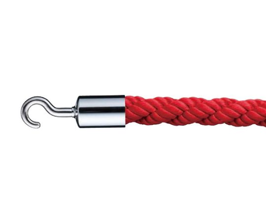 シロクマ パーティションロープ径25×1200ミリクローム・レッド FPR25C 1個(ご注文単位1個)【直送品】