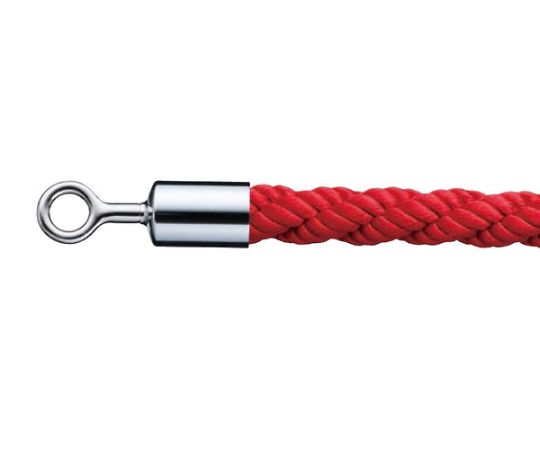 シロクマ パーティションロープ径25×1200ミリクローム・レッド FPR25R 1個(ご注文単位1個)【直送品】