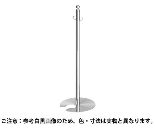 シロクマ フロアパーティションポールスタッキングクローム/ヘアーライン FPP0205 1個(ご注文単位1個)【直送品】