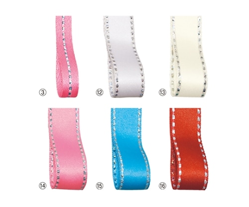 ストア・エキスプレス リボン グリッターWサテン 12mm幅 ピンク 61-276-5-14 1巻（ご注文単位1巻）【直送品】