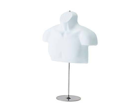 ストア・エキスプレス 紳士卓上用ハーフトルソー 腕無し 白 61-752-72-2 1台（ご注文単位1台）【直送品】