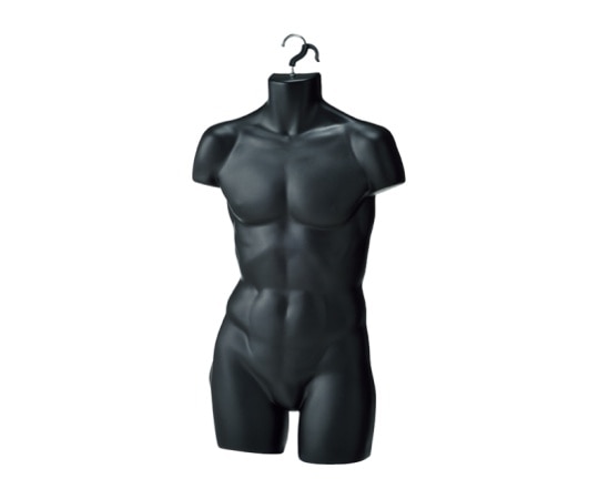 ストア・エキスプレス 紳士前面ハーフトルソー(つや消しタイプ) 黒 1台 61-187-13-1 1台（ご注文単位1台）【直送品】