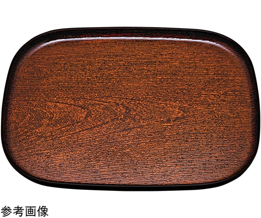 福井クラフト 尺2 大寿木目小判盆 栃塗天黒 50308100 1個（ご注文単位1個）【直送品】