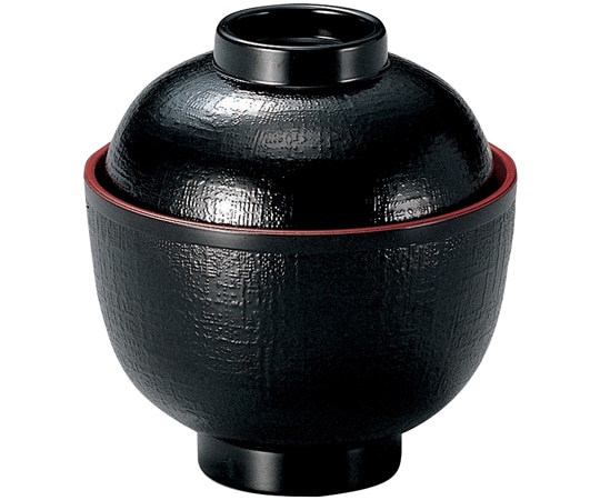 福井クラフト 3.1寸 布目小吸椀 黒内朱 33100010 1個（ご注文単位1個）【直送品】