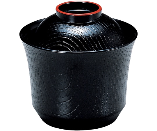 福井クラフト TA3寸 富士型小吸物椀 黒天朱 33600840 1個（ご注文単位1個）【直送品】