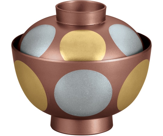 福井クラフト TA和越前椀 銅内黒/金銀日月 33503810 1個（ご注文単位1個）【直送品】