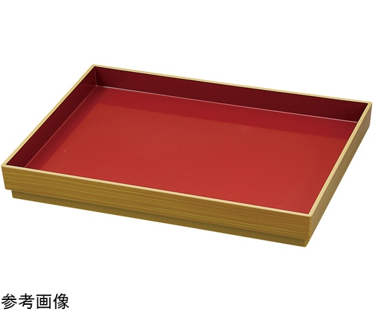 福井クラフト 尺3 やすらぎ両面番重 白木内朱/クリーム 51031060 1個（ご注文単位1個）【直送品】