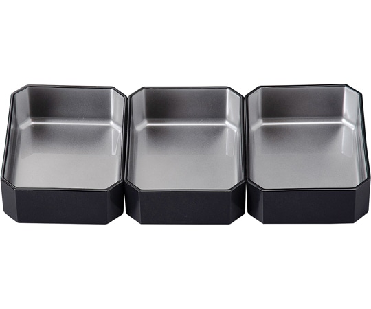 福井クラフト メンパ弁当用隅切鉢 銀外黒(1ケ) 41322485 1個（ご注文単位1個）【直送品】