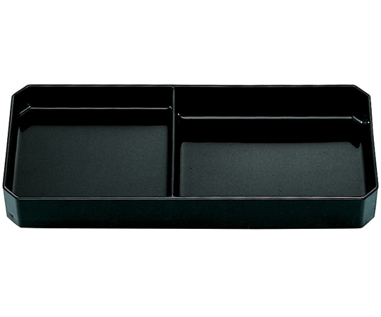 福井クラフト メンパ弁当用二ツ仕切黒塗 23213260 1個（ご注文単位1個）【直送品】