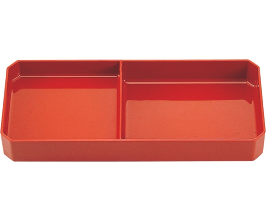 福井クラフト メンパ弁当用二ツ仕切朱塗 23213270 1個（ご注文単位1個）【直送品】