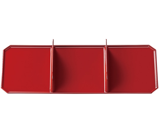 福井クラフト メンパ用底板付三ッ仕切 朱塗 22012245 1個（ご注文単位1個）【直送品】