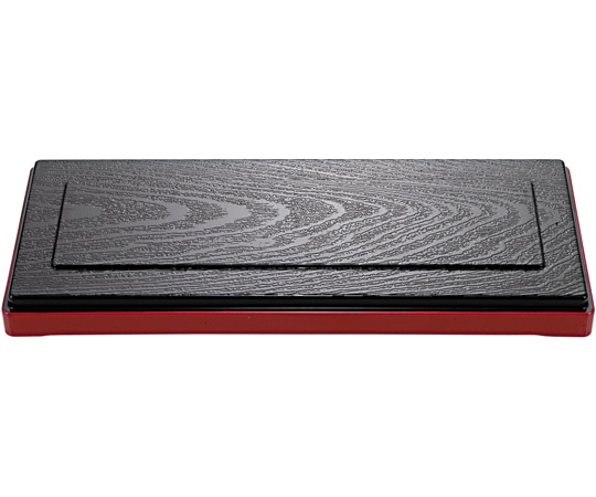 福井クラフト 耐熱ダイヤ三ッ切箱 黒渕朱(蓋) 21181420 1個(ご注文単位1個)【直送品】