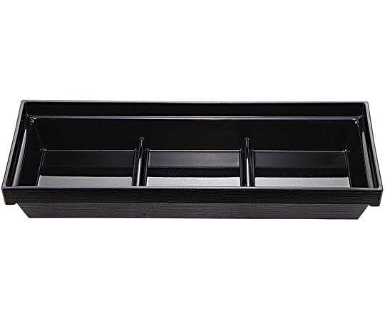 福井クラフト 耐熱ダイヤ三ッ切箱 黒内黒(親) 23213760 1個(ご注文単位1個)【直送品】