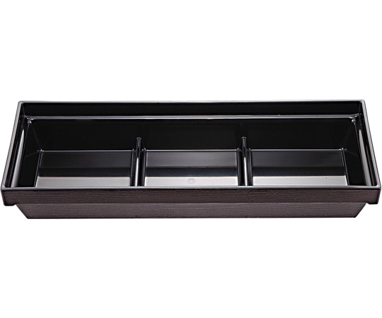 福井クラフト 耐熱ダイヤ三ッ切箱 新溜内黒(親) 23213770 1個(ご注文単位1個)【直送品】