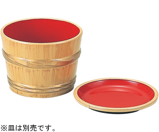 福井クラフト 2.8寸 桶型つゆ入れ 白木内朱 45014760 1個（ご注文単位1個）【直送品】