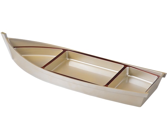 福井クラフト 源氏やかた舟黄金銀彩仕切付 55203690 1個（ご注文単位1個）【直送品】