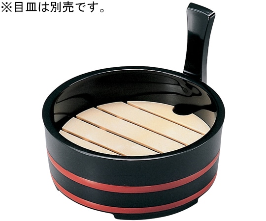 福井クラフト 6寸 片手桶 本体 黒朱ヒモ 45023110 1個（ご注文単位1個）【直送品】