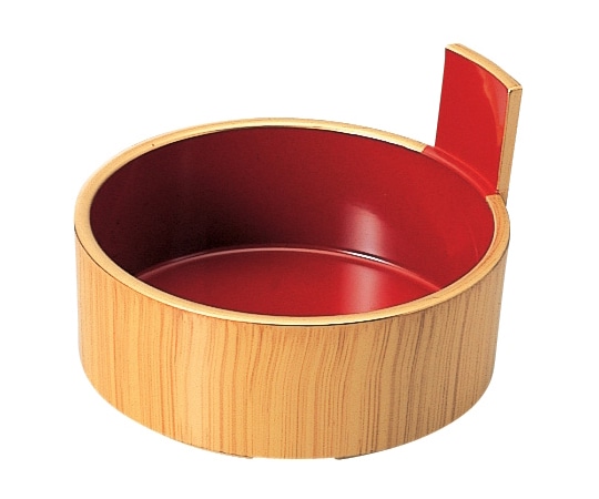 福井クラフト 4.5寸 片手盛桶 白木内朱 51352090 1個（ご注文単位1個）【直送品】