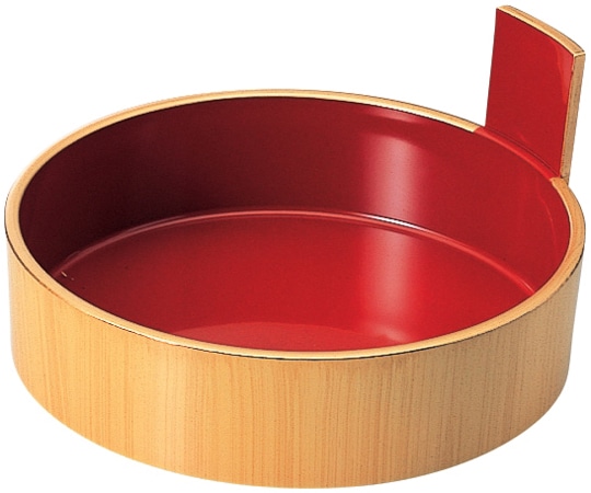 福井クラフト 6.5寸 片手盛桶 白木内朱 51352110 1個（ご注文単位1個）【直送品】