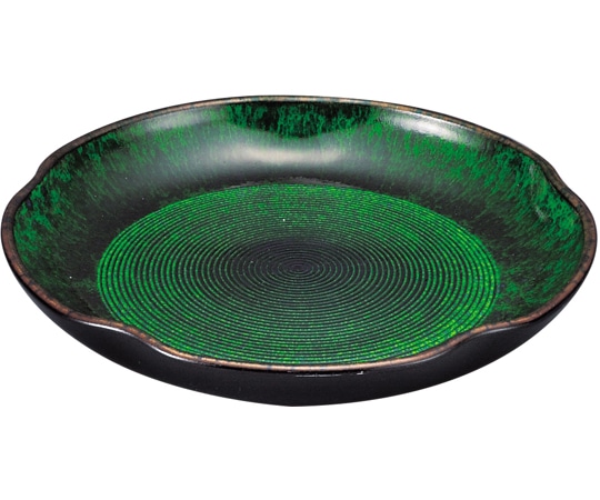 福井クラフト 6.5寸 桜花皿 織部タタキ 51401310 1個（ご注文単位1個）【直送品】