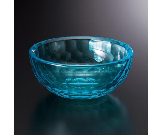 福井クラフト AC φ80鉢 亀甲カット ブルー(全面塗) 75007061 1個（ご注文単位1個）【直送品】