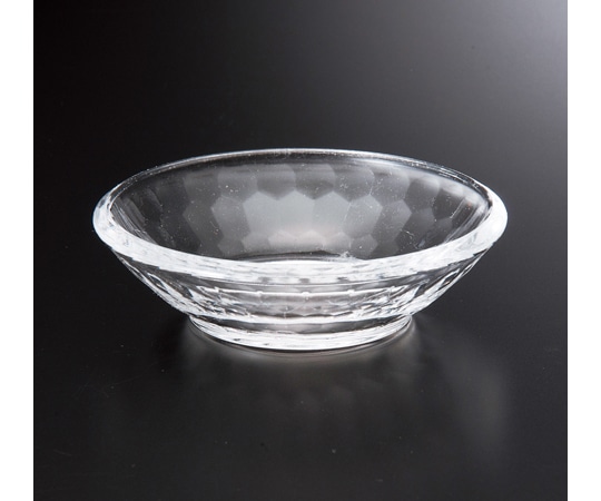 福井クラフト AC φ80皿 亀甲カット 透明(全面塗) 75007030 1個（ご注文単位1個）【直送品】