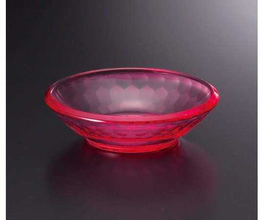 福井クラフト AC φ80皿 亀甲カット レッド(全面塗) 75007032 1個（ご注文単位1個）【直送品】