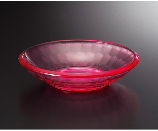 福井クラフト AC φ97皿 亀甲カット レッド(全面塗) 75007042 1個（ご注文単位1個）【直送品】