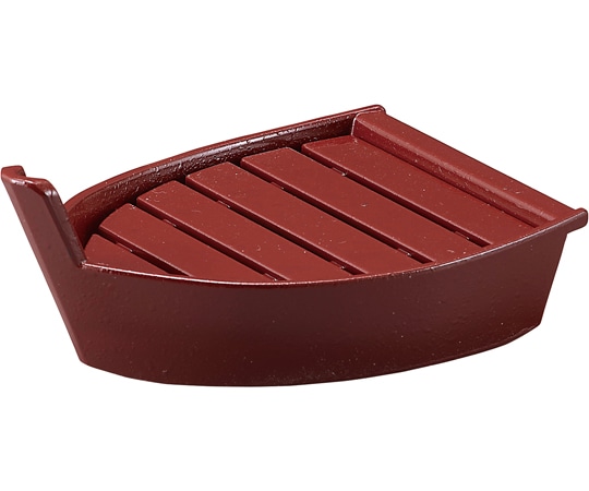 福井クラフト 越前舟 吟朱クリアータタキ糸尻SL目皿付 50260590 1個（ご注文単位1個）【直送品】