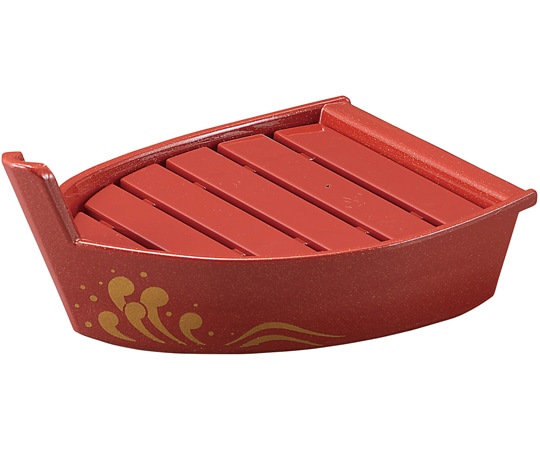 福井クラフト 越前舟 朱金パール波糸尻SL目皿付 13000213 1個（ご注文単位1個）【直送品】