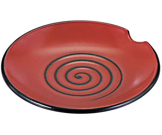 福井クラフト 丸箸置付醤油皿 根来裏塗無 60002380 1個（ご注文単位1個）【直送品】