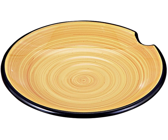 福井クラフト 丸箸置付醤油皿 白木刷毛目裏塗無 60002370 1個（ご注文単位1個）【直送品】