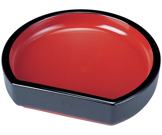 福井クラフト 半月タレ入 黒内朱 51037870 1個（ご注文単位1個）【直送品】